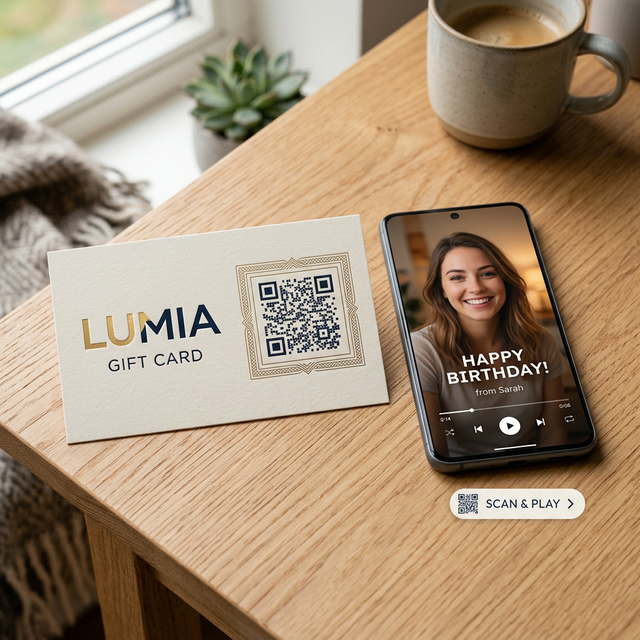 Gift cards with video messages